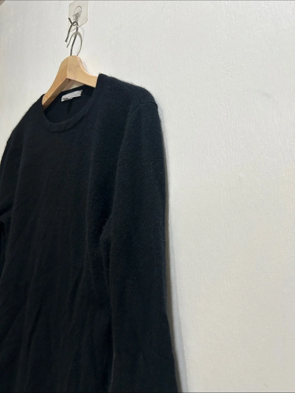 Neiman Marcus Women's Black Long Bell Sleeve Cashmere Pullover Sweater Sz LG